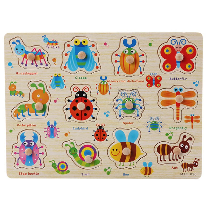 Jucării educative Montessori pentru copii, puzzle, joc pentru copii, puzzle, tablă, puzzle, puzzle pentru copii, puzzle-uri din lemn pentru copii de 2-3 ani, date.