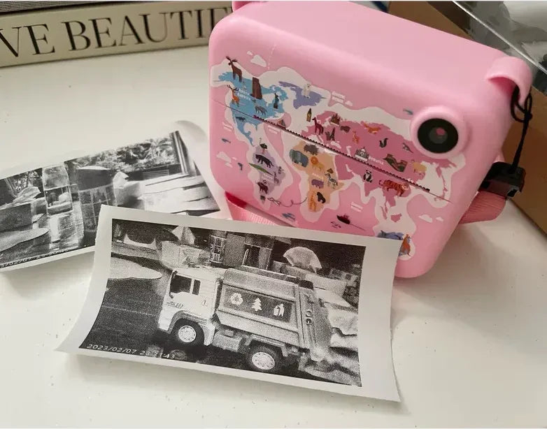 Aparat foto digital pentru copii, imprimare instantanee, înregistrare video, mini imprimantă termică, educațional, cadou de ziua de naștere