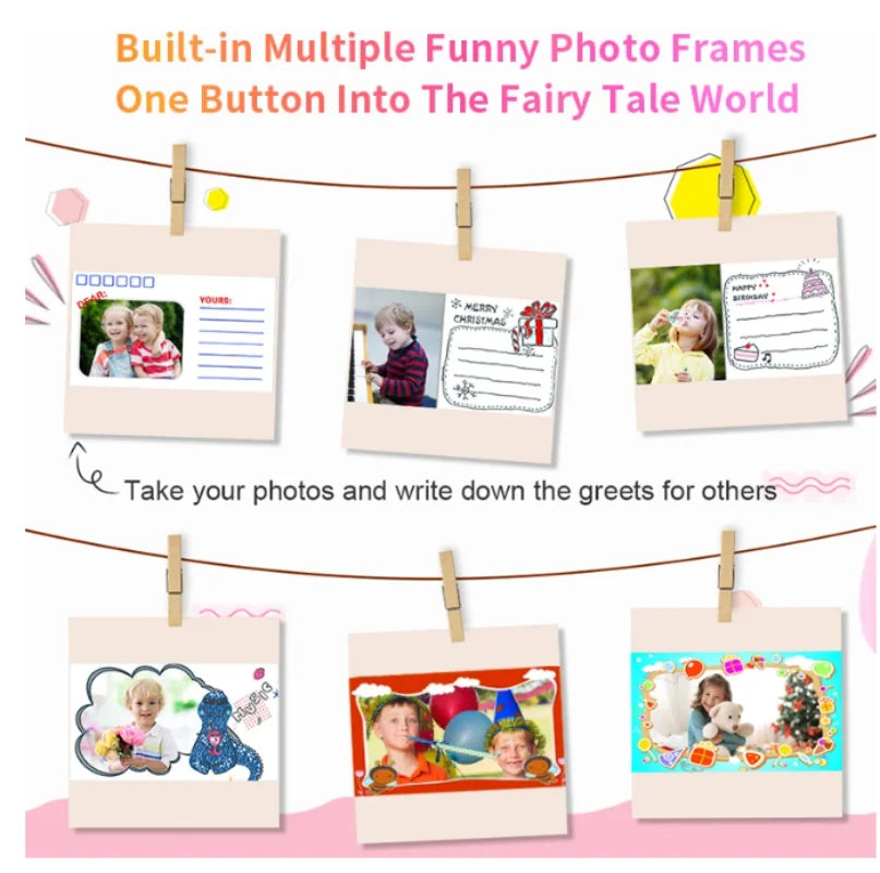 Aparat foto digital pentru copii, imprimare instantanee, înregistrare video, mini imprimantă termică, educațional, cadou de ziua de naștere