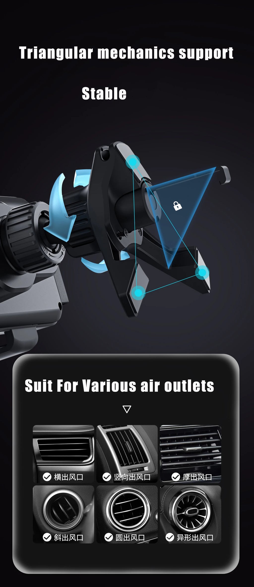 Încărcător wireless auto, suport pliabil pentru ecran, încărcare rapidă , suport pentru telefon