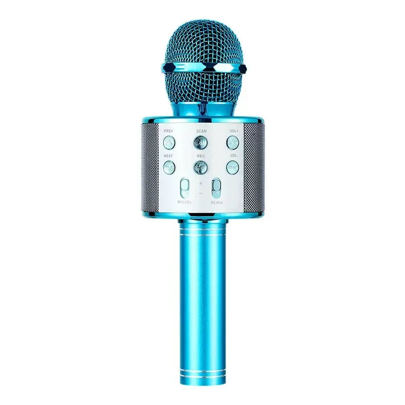 Microfon karaoke Bluetooth wireless pentru copii, microfon karaoke portabil 5 în 1, difuzor player, înregistrator cu radio FM
