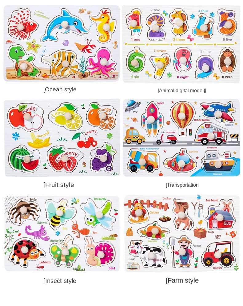 Jucării educative Montessori pentru copii, puzzle, joc pentru copii, puzzle, tablă, puzzle, puzzle pentru copii, puzzle-uri din lemn pentru copii de 2-3 ani, date.