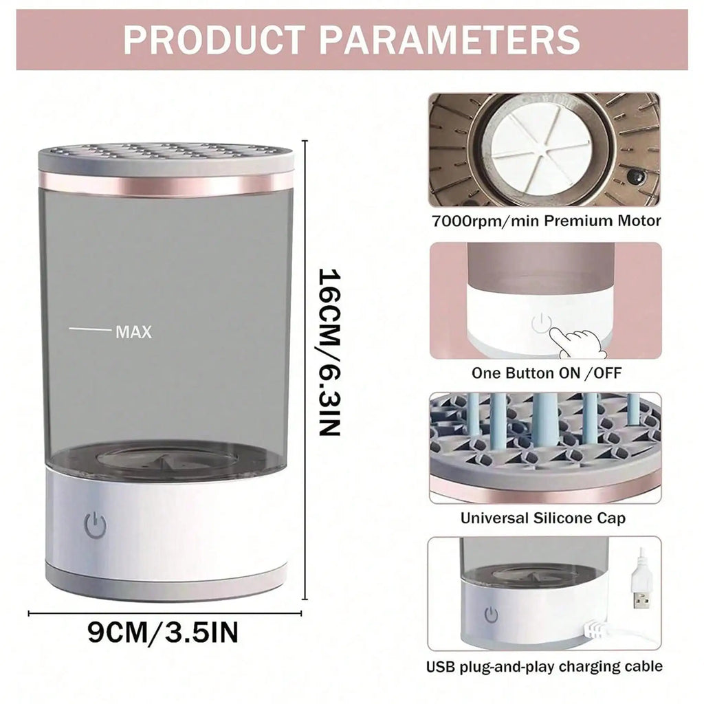 Aparat electric de curățat pensule de machiaj