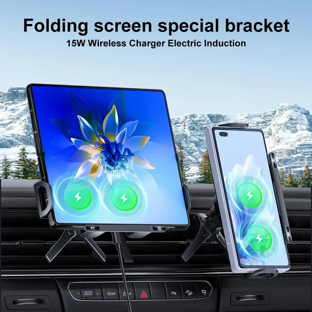 Încărcător wireless auto, suport pliabil pentru ecran, încărcare rapidă , suport pentru telefon