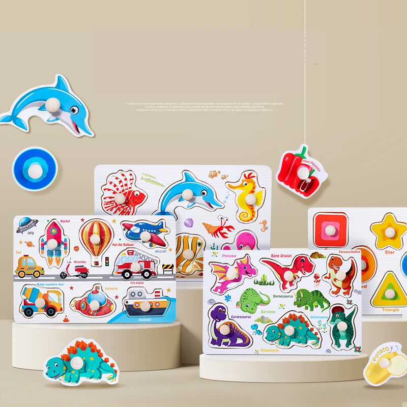 Jucării educative Montessori pentru copii, puzzle, joc pentru copii, puzzle, tablă, puzzle, puzzle pentru copii, puzzle-uri din lemn pentru copii de 2-3 ani, date.